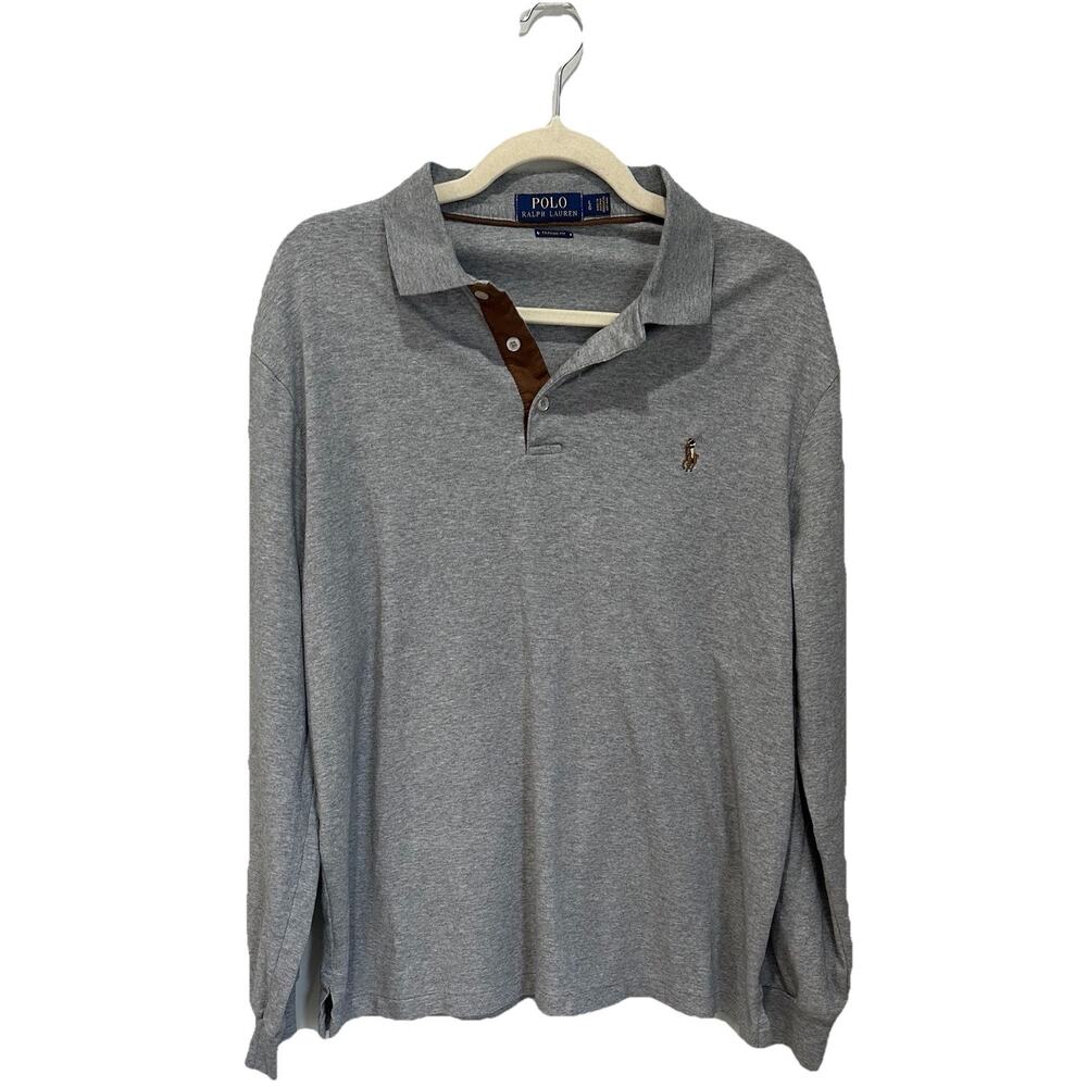 POLO RALPH LAUREN SOFT TOUCH CLASSIC FIT MEN'S SHIRTS Grey Sz Large